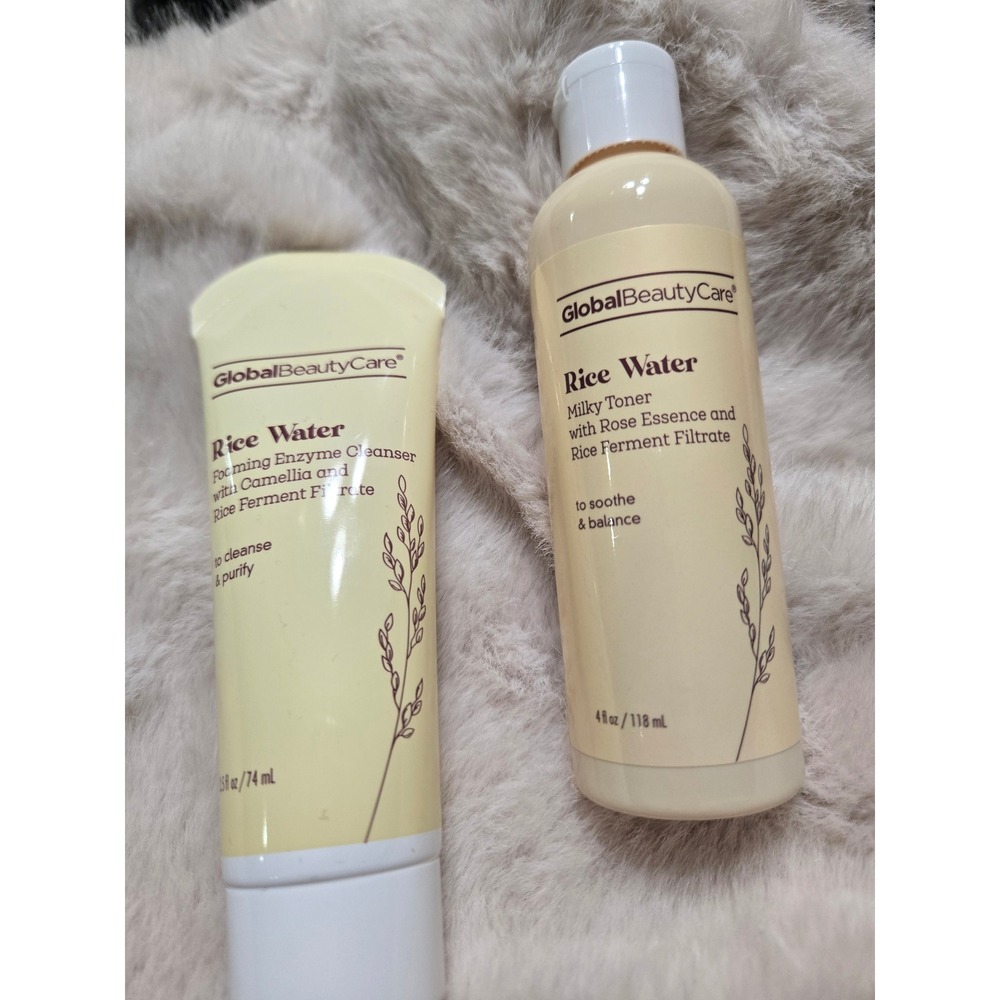 Global Beauty Care Rice Water Foaming Enzyme Cleanser and Milky Toner Set